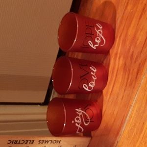 Finest Fragrance votive cups set of 3 red